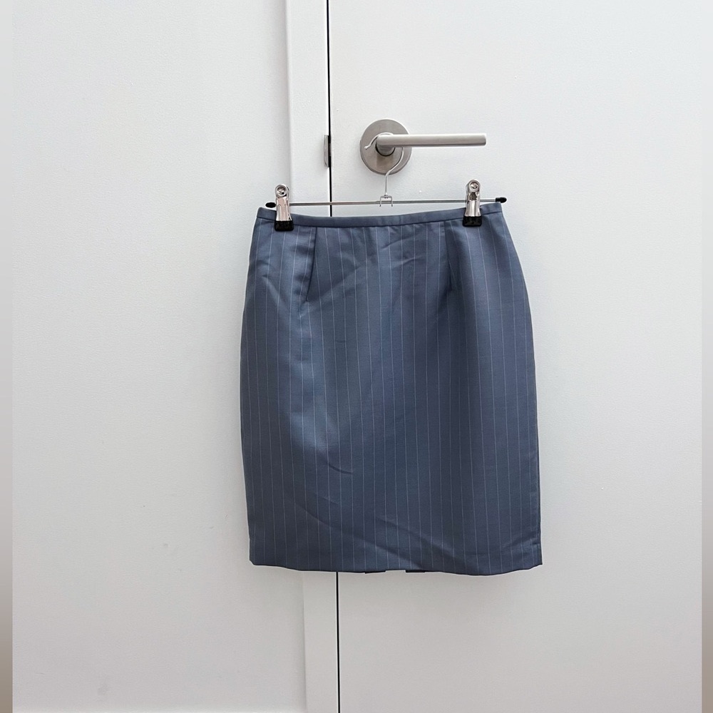 NWT lafayette 148 gray wool skirt size 2 Petite - Picture 2 of 6